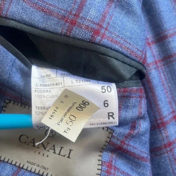 Canali Exclusive Silk/Cashmere Plaid Blazer - Picture 5 of 9
